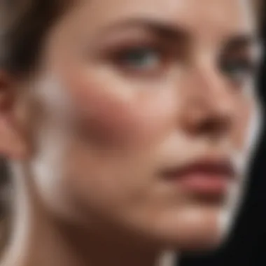 Irritated Skin Indicative of Allergic Dermatitis Close-up view of irritated skin showing signs of allergic dermatitis