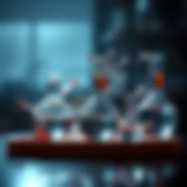 Dynamic Interactions in Chemistry Illustration of chemical reactions showcasing dynamic interactions