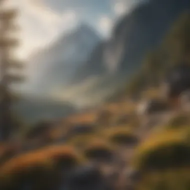 The Diversity of Mountain Ecosystems A dramatic mountain landscape highlighting terrestrial wildlife