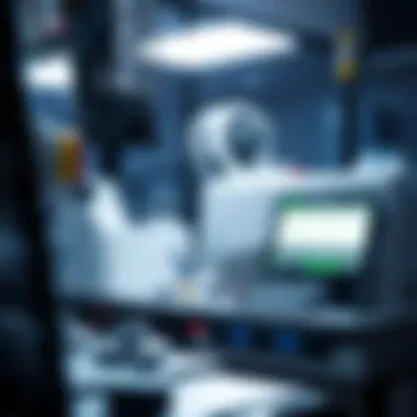 Electrospray Ionization Setup Electrospray ionization setup showcasing a mass spectrometer