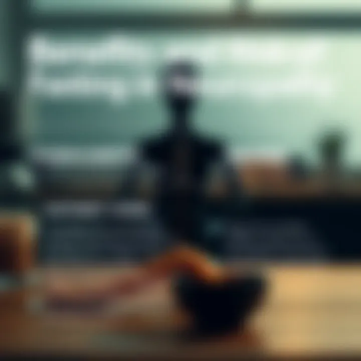 Infographic on potential benefits and risks of fasting for neuropathy management