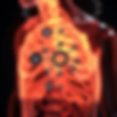 Diagram showing biological mechanisms linking fasting to neuropathy