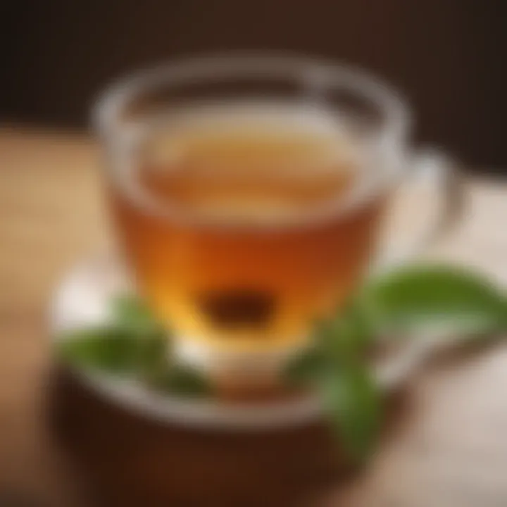A cup of brewed Gymnema Sylvestre tea