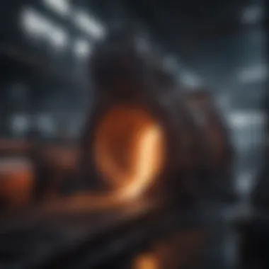 Technological advancements in iron production illustrating innovative machinery Technological advancements in iron production