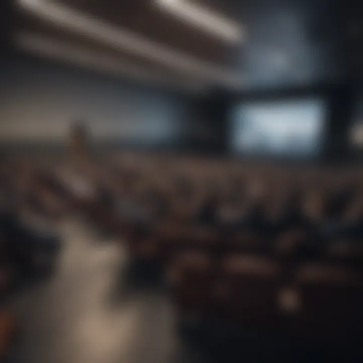 Lecture hall filled with engaged students