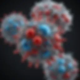 Molecular structure of TNF alpha highlighting its functional domains