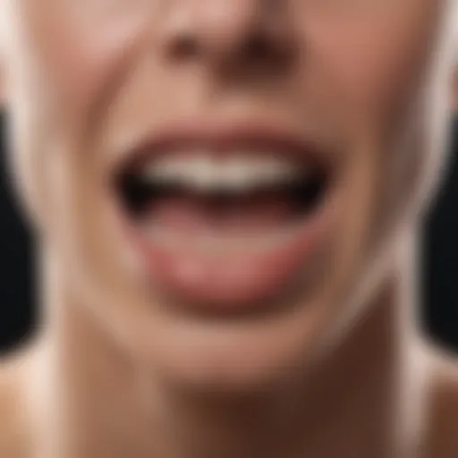 Conceptual representation of dry mouth effects on oral health