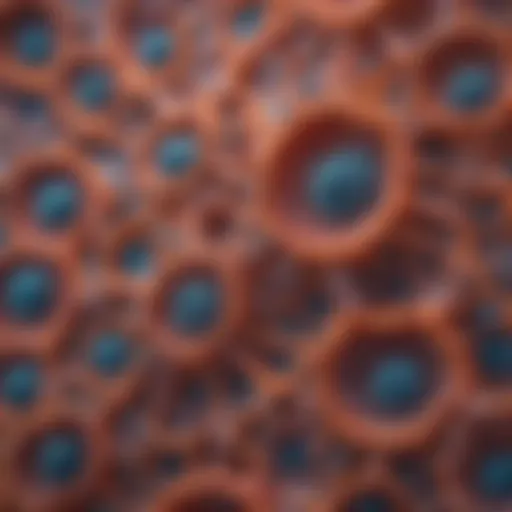 Microscopic view of cellular structures
