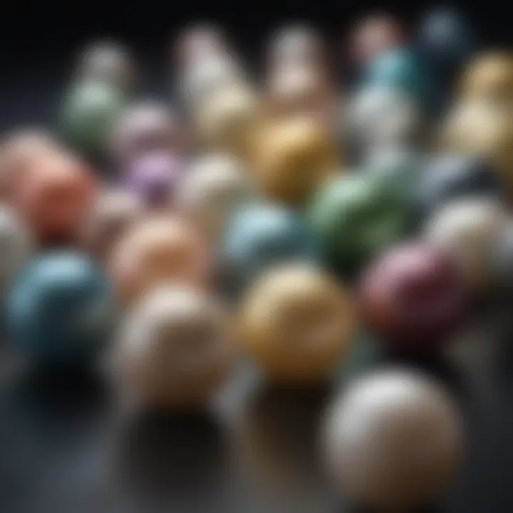 A classification chart of pearls based on their color variations.