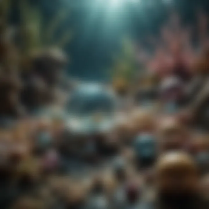 An underwater scene highlighting the environment where pearls are formed.