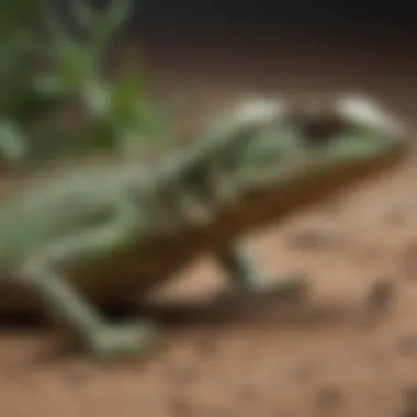 Factors of Lizard Endangerment An illustration depicting the factors leading to lizard endangerment