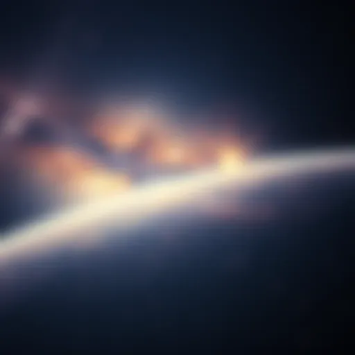 The vast expanse of the cosmos showing distant galaxies and stars.