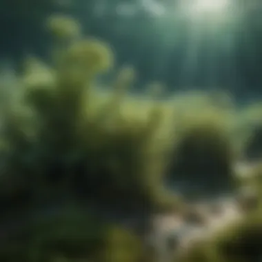 Ecological Significance of Algae Illustration depicting the ecological functions of algae in the ocean