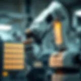 A futuristic robotic arm demonstrating precision in engineering tasks