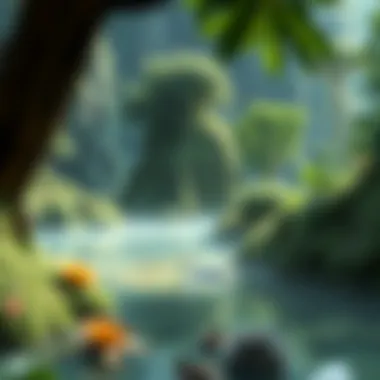 A serene landscape showcasing a thriving ecosystem