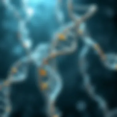 Navigating Genetic Pathways Illustration of complex genetic pathways