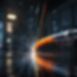 Illustration of fiber optic technology