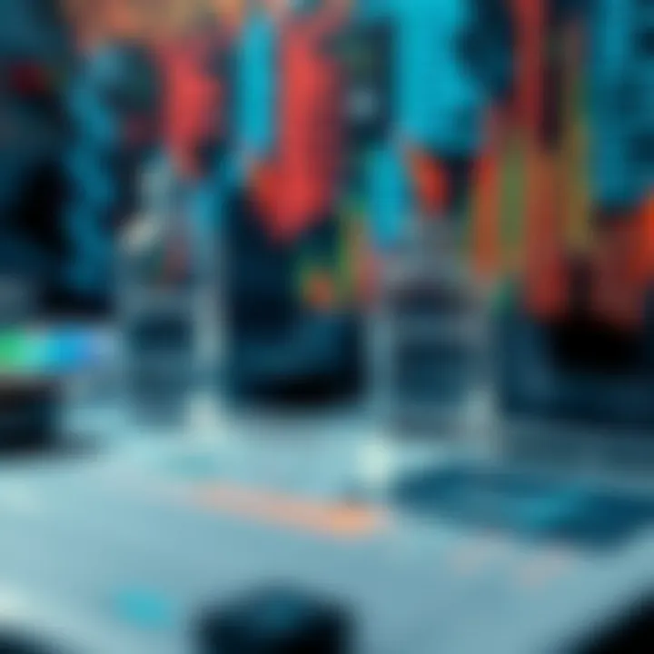 Forensics and Genetic Profiling A visualization of forensic science tools next to genetic data analysis.