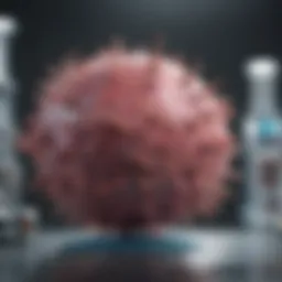 Illustration showcasing Genentech's innovative cancer therapies