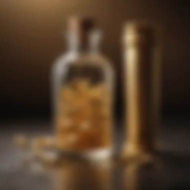 Historical Use of Gold in Medicine A historical gold vial representing ancient treatments