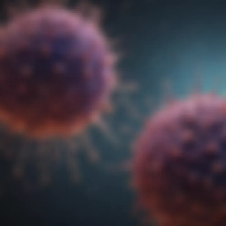 A detailed diagram illustrating T-cell interactions within the tumor microenvironment of Hodgkin lymphoma.