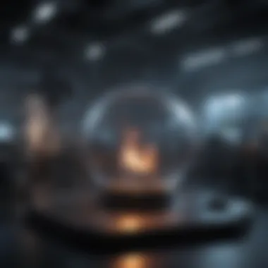 Innovative Studio for Hologram Creation A high-tech studio setup equipped for hologram video production