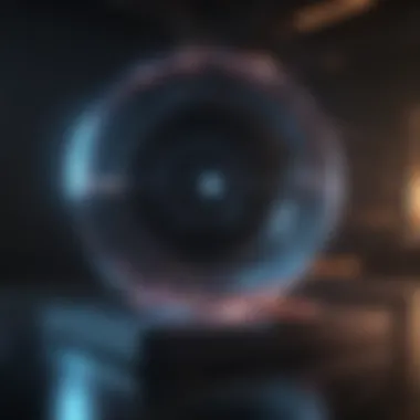 Stunning Holographic Visual Effects Visualization of holographic effects on a digital screen