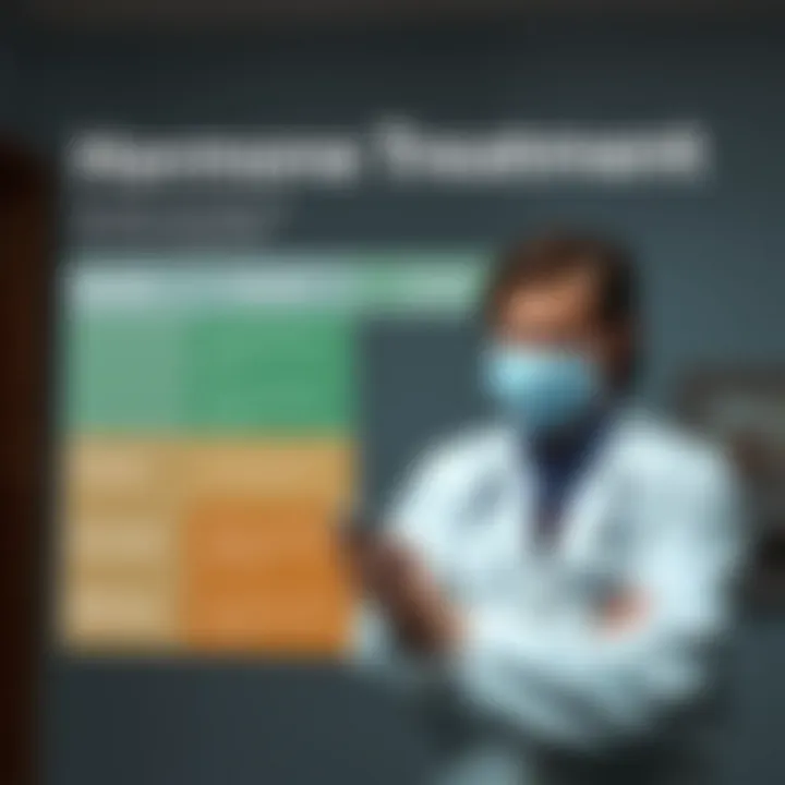 Visual chart showing benefits and risks of hormone treatment