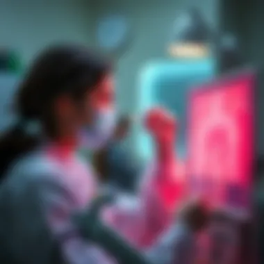 Healthcare professional conducting a TB test