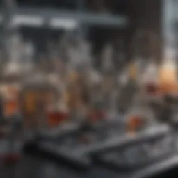 A comprehensive layout of various laboratory instruments categorized by their functions.