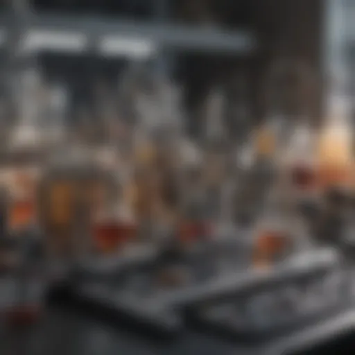 A comprehensive layout of various laboratory instruments categorized by their functions.