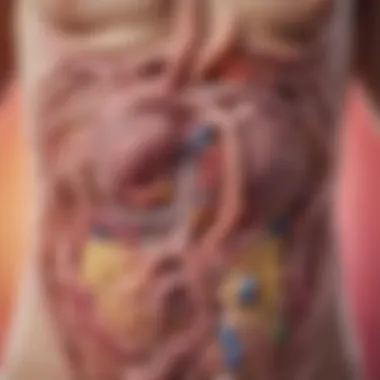 The Role of Gut Microbiome in Health Illustration depicting the gut microbiome's influence on health