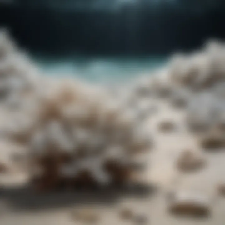 Coral bleaching event showcasing environmental effects