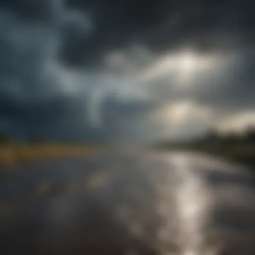 Dramatic changes in weather patterns illustrating climate impact