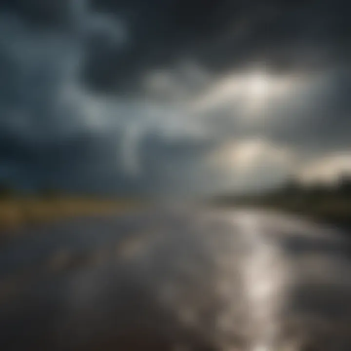 Dramatic changes in weather patterns illustrating climate impact