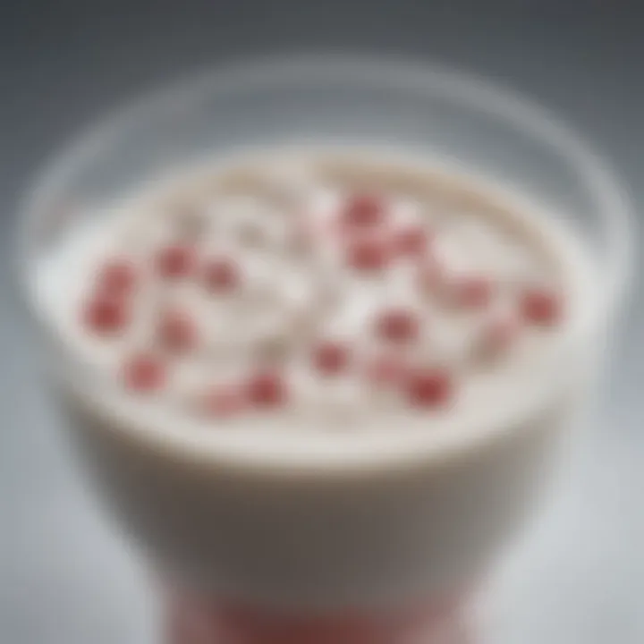 Visual representation of Lactobacillus reuteri culture in yogurt