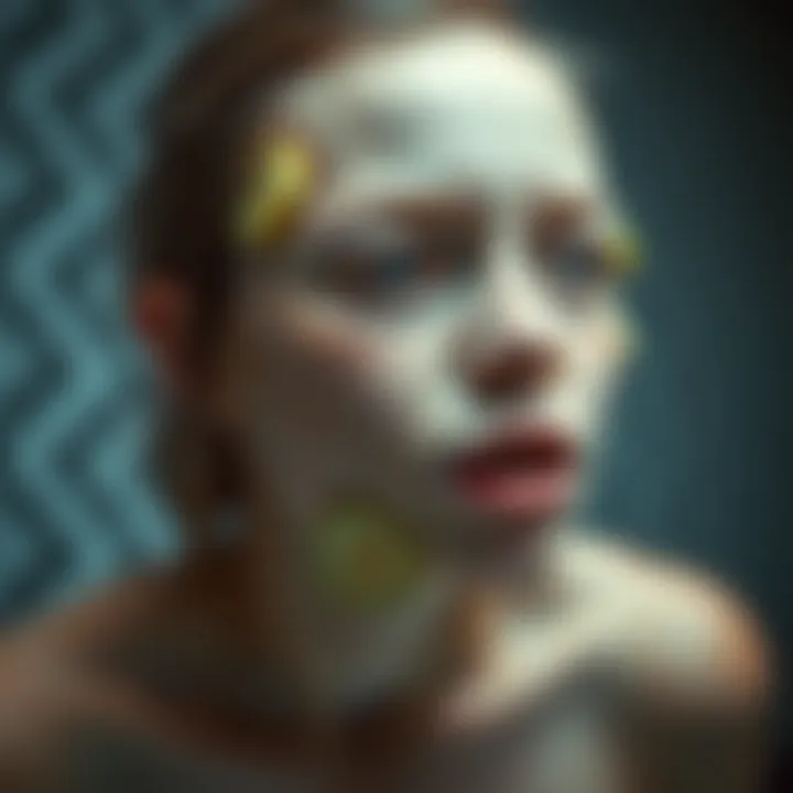 Visual highlighting nutritional deficiencies due to anorexia nervosa