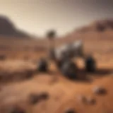 NASA rover on the Martian surface