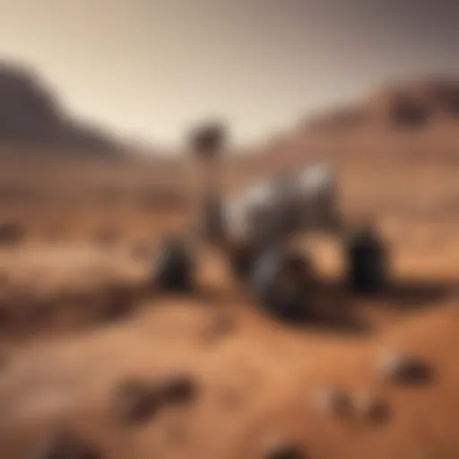 NASA rover on the Martian surface