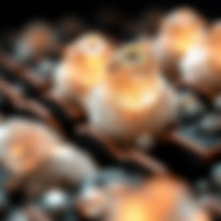 Close-up of silicon crystals used in solar panels