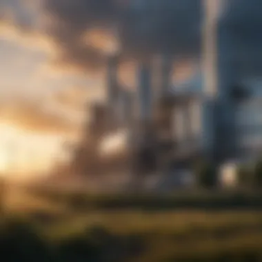 Bioenergy with Carbon Capture and Storage (BECCS) Concept illustration of bioenergy with carbon capture and storage
