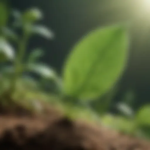 Illustration of photosynthesis in nature illustrating CO2 absorption