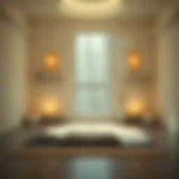 Calm breathing space for meditation