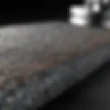 Close-up of surface texture analysis tools