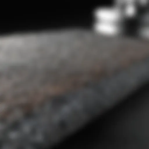 Close-up of surface texture analysis tools