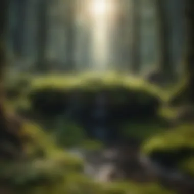 Carbon Capture Dynamics in Moss Ecosystems Illustration of carbon capture dynamics in moss ecosystems