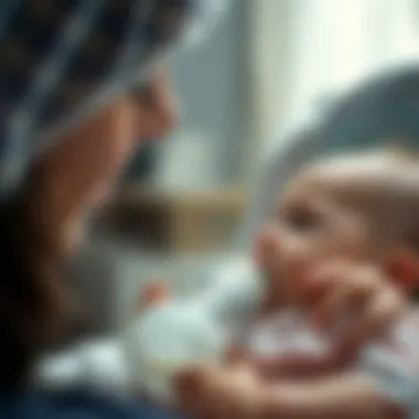 Caregiver Insight: Understanding Feeding Challenges A caregiver observing an infant struggling with bottle-feeding