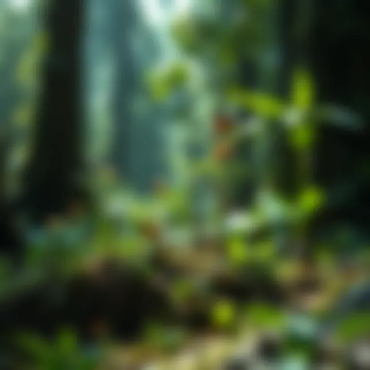 Biodiversity and Its Role in Environmental Health Illustration of diverse ecosystems and their importance to biodiversity