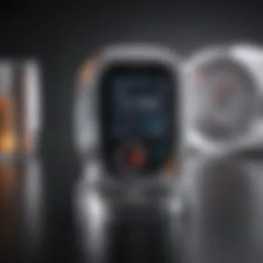 Innovative Glucose Monitoring Technology A futuristic glucose monitoring device without needles
