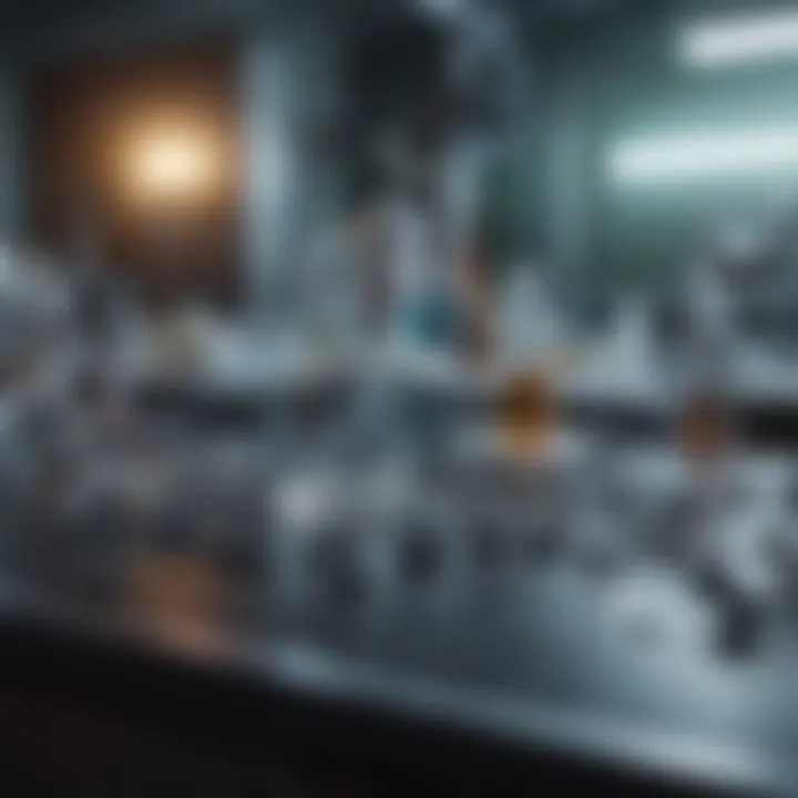 Representation of a lab with advanced biotechnological equipment